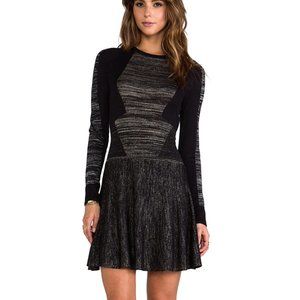 BCBGMAXAZRIA Black Metallic Jennings Dress - Never Worn XS